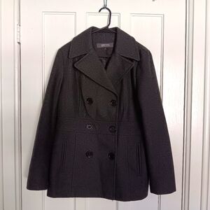 Kenneth Cole Reaction - Dark Grey Wool Peacoat, Size 12, EUC